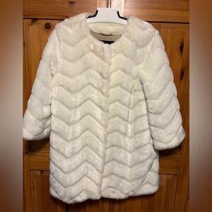 Sam Edelman Cream Faux Fur Jacket